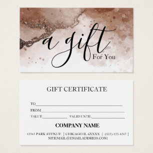 Simple & Modern Business Gift Certificate