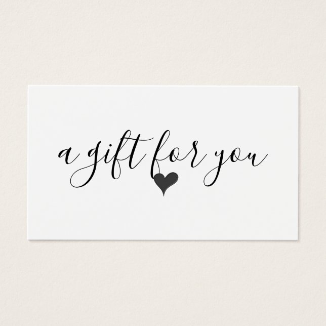 Simple Modern Business Gift Certificate  (Front)