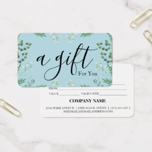 Simple & Modern Business Gift Certificate