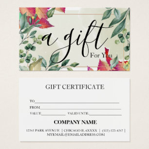 Simple & Modern Business Gift Certificate