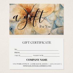Simple & Modern Business Gift Certificate