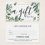 Simple &amp; Modern Business Gift Certificate at Zazzle
