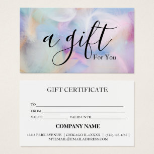 Simple & Modern Business Gift Certificate
