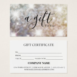 Simple & Modern Business Gift Certificate