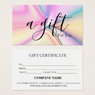Simple & Modern Business Gift Certificate