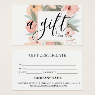 Simple & Modern Business Gift Certificate