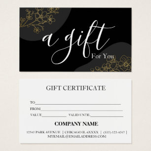 Simple & Modern Business Gift Certificate