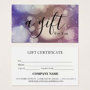 Simple & Modern Business Gift Certificate