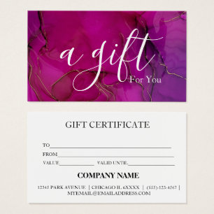 Simple & Modern Business Gift Certificate