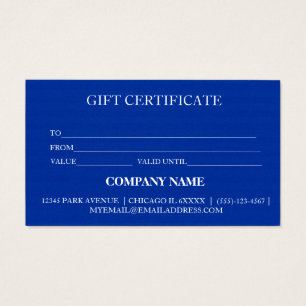 Simple & Modern Business Gift Certificate
