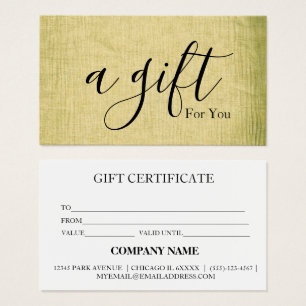 Simple & Modern Business Gift Certificate