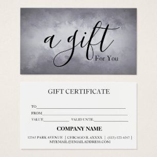 Simple & Modern Business Gift Certificate