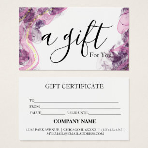 Simple & Modern Business Gift Certificate