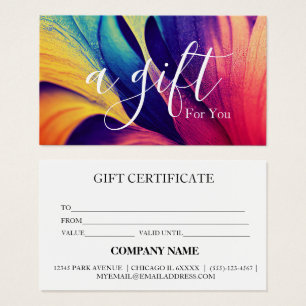 Simple & Modern Business Gift Certificate