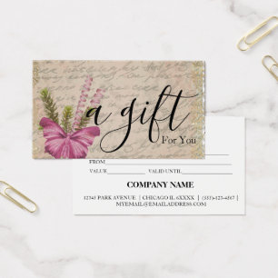 Simple & Modern Business Gift Certificate