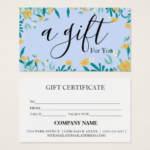 Simple & Modern Business Gift Certificate