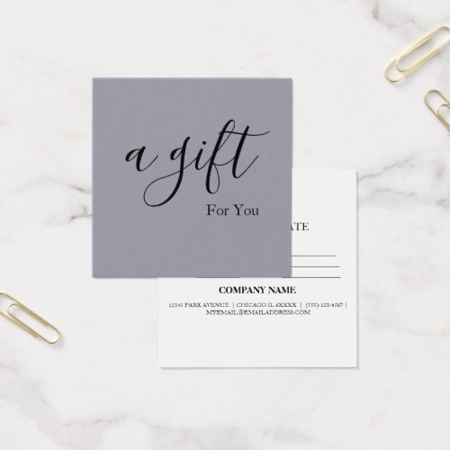 Simple  Modern Business Gift Certificate
