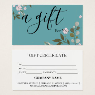 Simple & Modern Business Gift Certificate