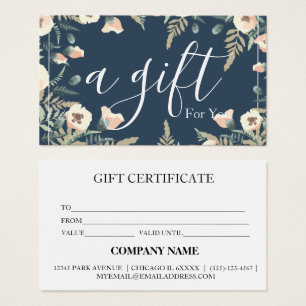 Simple & Modern Business Gift Certificate