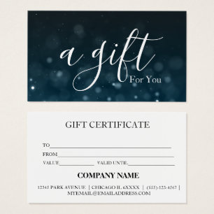 Simple & Modern Business Gift Certificate