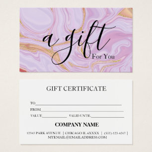 Simple & Modern Business Gift Certificate