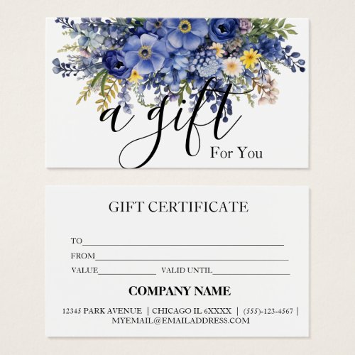 Simple  Modern Business Gift Certificate