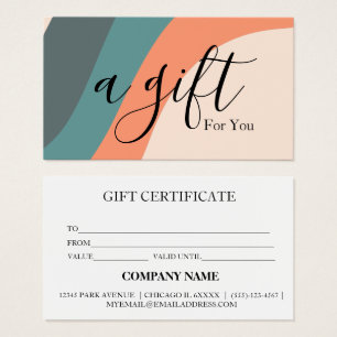 Simple & Modern Business Gift Certificate