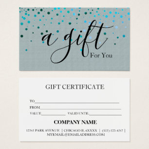 Simple & Modern Business Gift Certificate