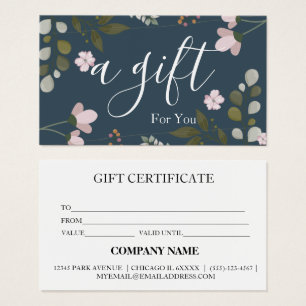 Simple & Modern Business Gift Certificate