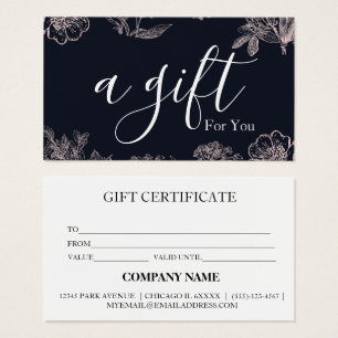 Simple & Modern Business Gift Certificate
