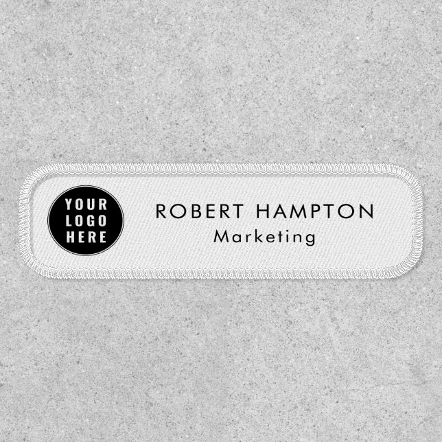 Simple Modern Business Logo Employee Custom Patch (Front)