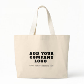 Simple Modern Business Logo New Employee Custom Large Tote Bag