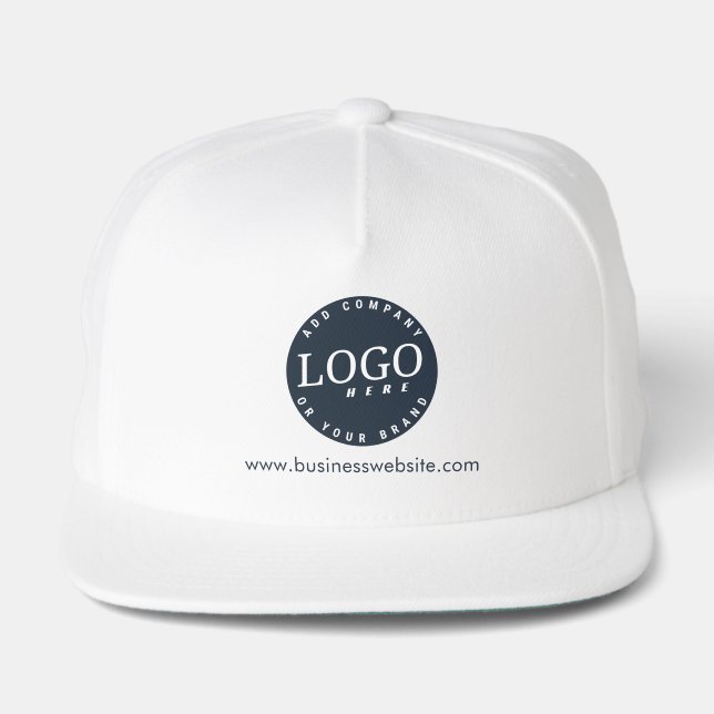 Simple Modern Business Logo Website Employee Staff Snap Back Hat (Front)