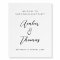 Simple Modern Calligraphy Engagement Welcome Sign