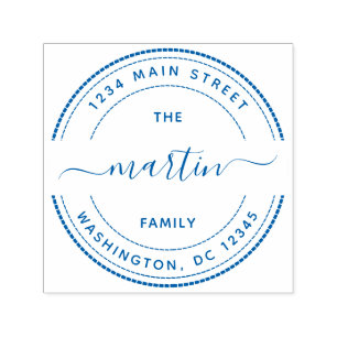 Simple Modern Calligraphy Return Address Self-inking Stamp