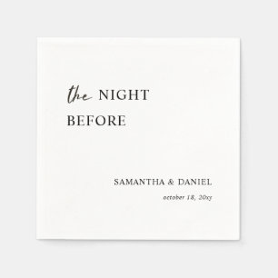 Simple Modern Calligraphy Script Rehearsal Dinner Napkins