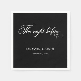 Simple Modern Calligraphy Script Rehearsal Dinner Napkins