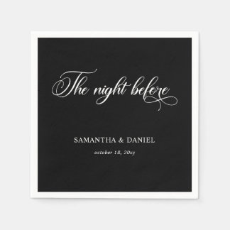 Simple Modern Calligraphy Script Rehearsal Dinner  Napkins