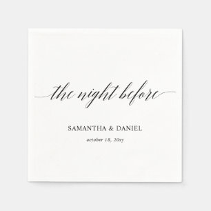 Simple Modern Calligraphy Script Rehearsal Dinner Napkins