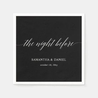 Simple Modern Calligraphy Script Rehearsal Dinner  Napkins