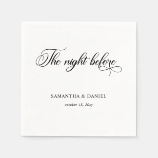 Simple Modern Calligraphy Script Rehearsal Dinner  Napkins