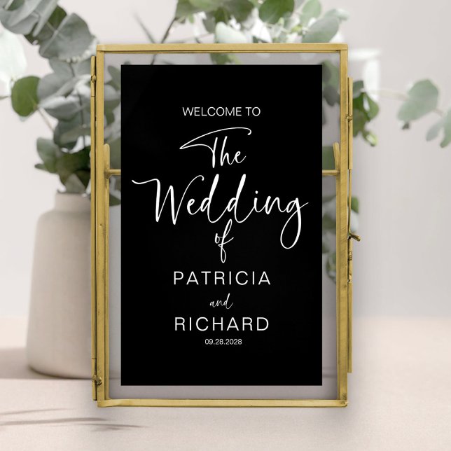 Simple Modern Calligraphy Wedding Welcome Poster (Creator Uploaded)