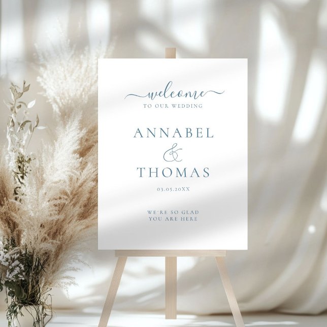 Simple Modern Calligraphy "Welcome" Wedding Foam B Board (Personalized Simple Modern Calligraphy "Welcome" Wedding Foam Board)