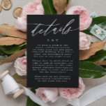 Simple Modern Calligraphy White and Black Wedding RSVP Card<br><div class="desc">Part of a collection and available in many colors.</div>