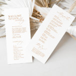 Simple Modern Calligraphy White Wedding Program<br><div class="desc">Introduce your guests to your wedding ceremony in style with this Simple Modern Calligraphy White Wedding Program. The program features a clean, white design with elegant calligraphy font for a timeless and sophisticated look. The simple design allows the focus to be on the meaningful words and moments of your special...</div>