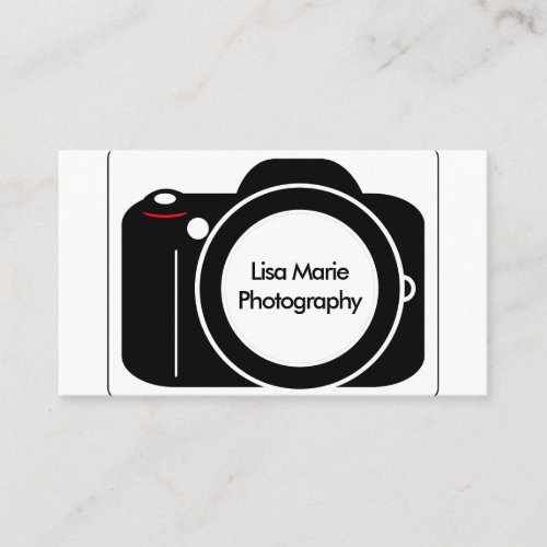Simple Modern Camera Photography Business Card