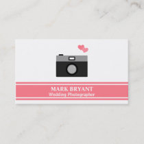 Simple, Modern, Camera, Wedding Photographer Business Card