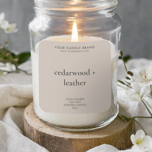 Simple Modern Candle Product Label