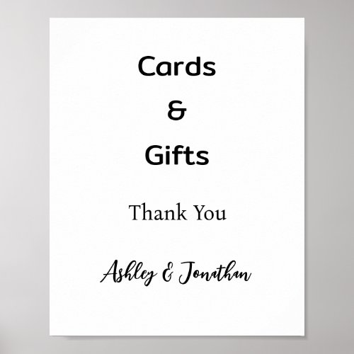 Simple Modern Cards and Gifts Sign