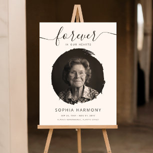 Simple Modern Celebration of Life Funeral Foam Board